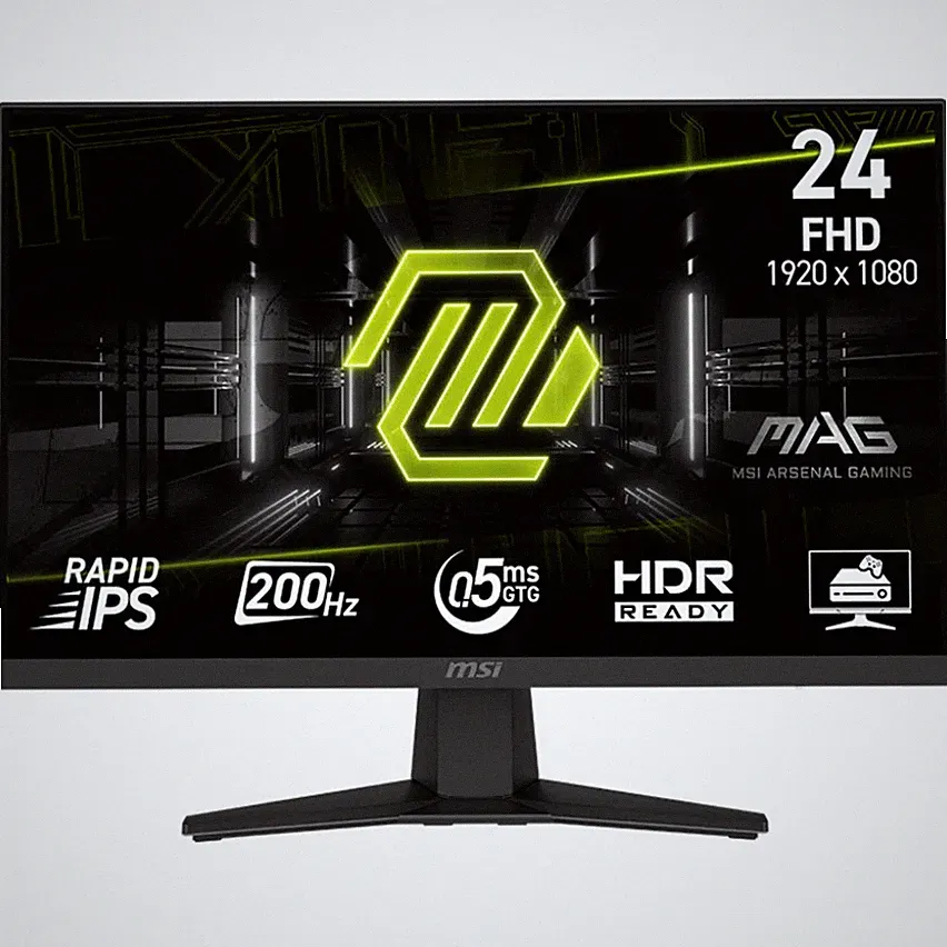 MSI mag 244f 23.8" gaming monitor (zwart, hdmi, displayport, 200