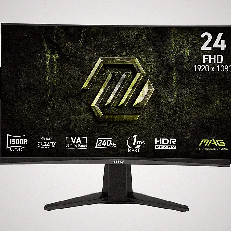 MSI MAG 245C X24 23.6" FHD 1500R Curved Gaming Monitor 240Hz 1ms HDR Ready, Tilt