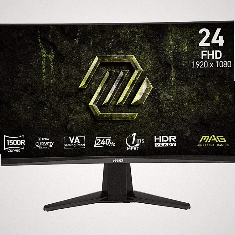 MSI MAG 245C X24 23.6" FHD 1500R Curved Gaming Monitor 240Hz 1ms HDR Ready, Tilt