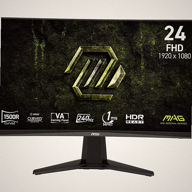 MSI MAG 245C X24 23.6" FHD 1500R Curved Gaming Monitor 240Hz 1ms HDR Ready, Tilt