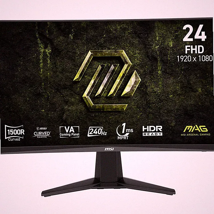 MSI MAG 245C X24 23.6" FHD 1500R Curved Gaming Monitor 240Hz 1ms HDR Ready, Tilt
