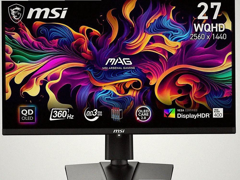 MSI MAG 271QPX QD-OLED 27" 16:9, QD-OLED Gaming Monitor, 360Hz 0.03ms, 2560 x 14