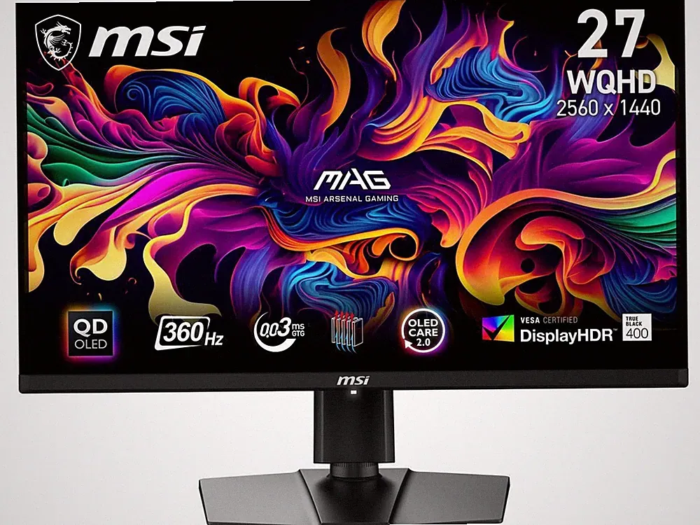MSI MAG 271QPX QD-OLED 27" 16:9, QD-OLED Gaming Monitor, 360Hz 0.03ms, 2560 x