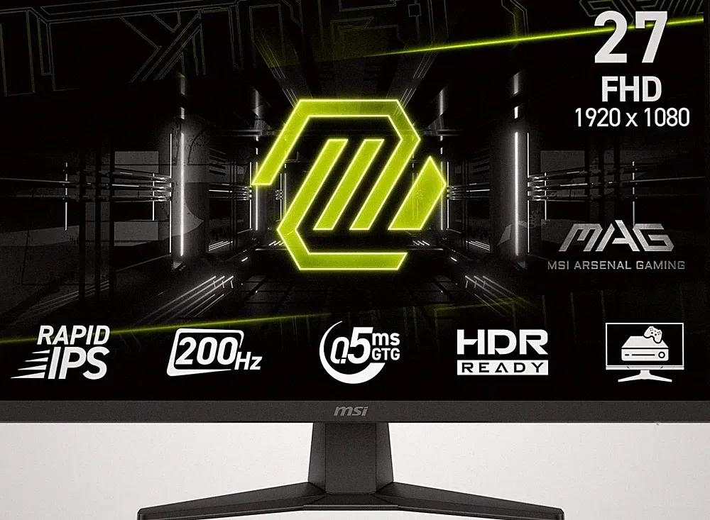 MSI MAG 272F 27" IPS FHD 200Hz Gaming Monitor 0.5ms, FreeSync Premium, HDR Ready