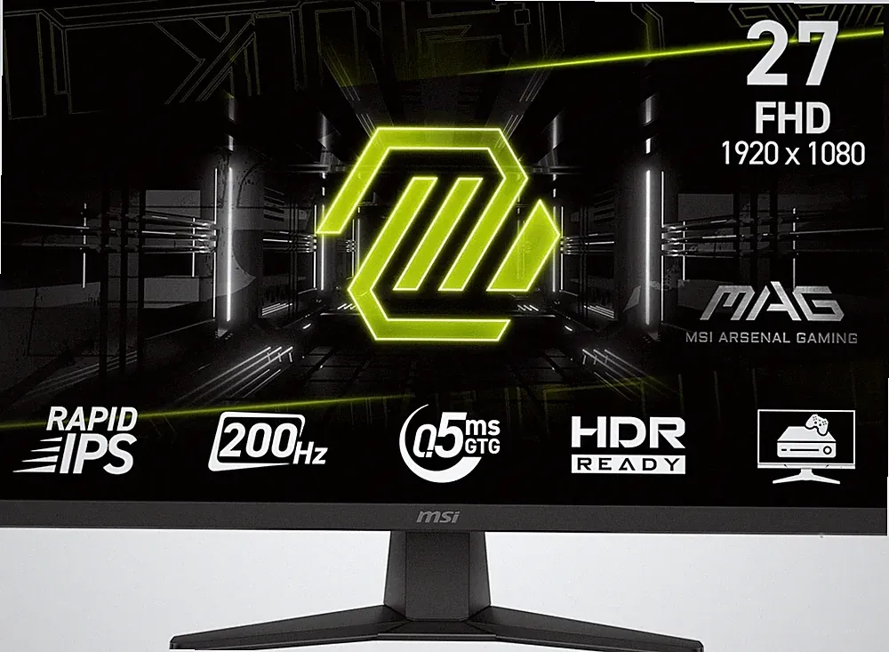 MSI MAG 272F 27" IPS FHD 200Hz Gaming Monitor 0.5ms, FreeSync Premium, HDR Ready