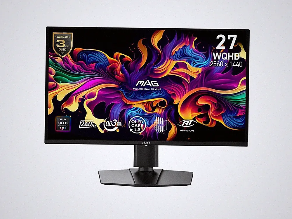 msi 26.5" wqhd qd-oled 240hz amd freesync premium pro gaming monitor