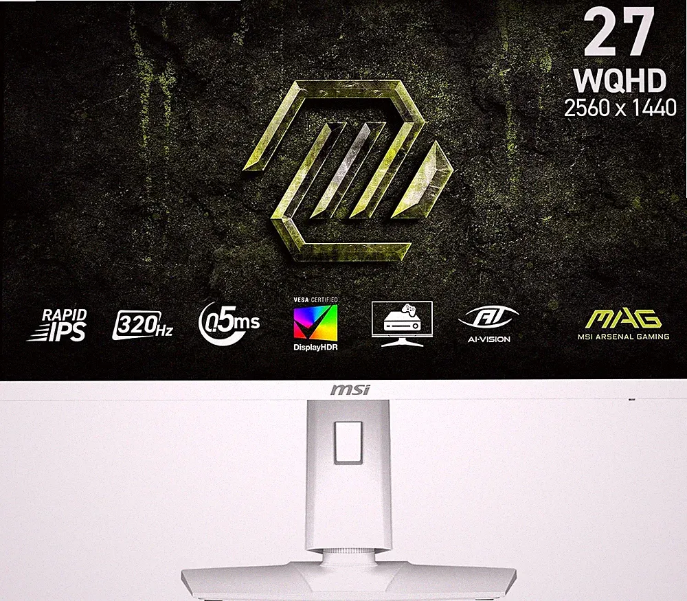 MSI MAG 274QRFW X32 27-inch 2560 x 1440 (QHD) Gaming Monitor, 320Hz, AMD