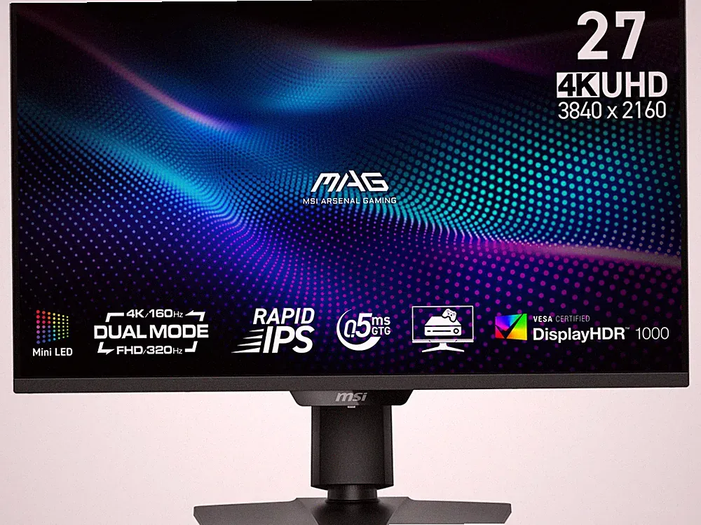 MSI MAG 274UPDF E16M 27" 4K UHD Mini-LED Gaming Monitor 3840x2160 160Hz 0.5ms HD