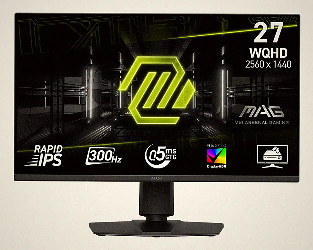 MSI MAG 275QPF X30 27" WQHD Flat Rapid IPS Gaming Monitor, 300Hz/0.5ms HDR400