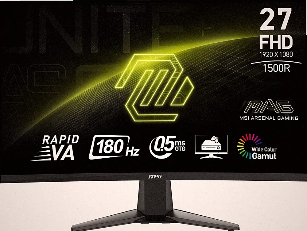 msi MAG 27C6FA 27-inch 1920 x 1080 (FHD), Rapid VA, Gaming Monitor Black