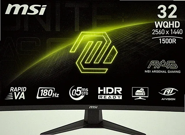 MSI MAG 321CQF E18 31.5" VA WQHD 180Hz, HDR Ready Tilt, Curved Gaming Monitor