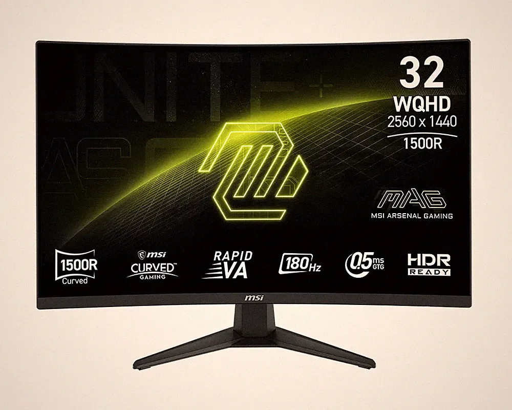 MSI MAG 321CQF E18W 32" WQHD 2560x1440 180Hz 0.5 ms HDR Curved Gaming Monitor