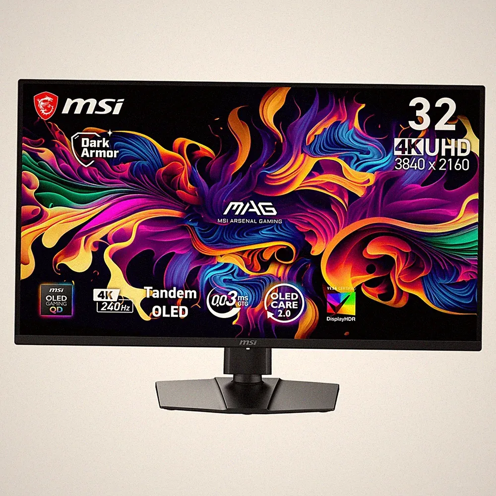 MSI MAG 321UP QD-OLED X24 31.5” UHD QD-OLED 240Hz 16:9 Flat Gaming Monitor