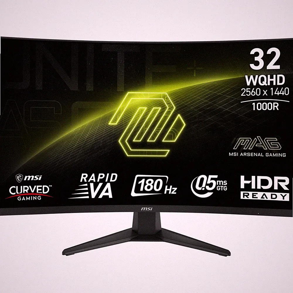 MSI MAG 325CQF 32" WQHD 180Hz Curved Gaming Monitor 16:9 FreeSync Premium USB-C