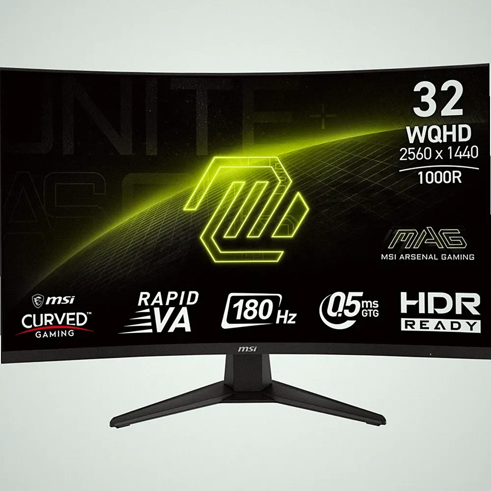 MSI MAG 325CQF 32" WQHD 180Hz Curved Gaming Monitor 16:9 FreeSync Premium USB-C