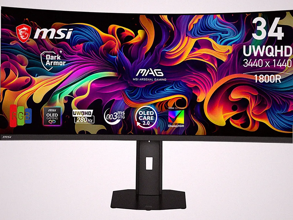 MSI MAG 341CQP QD-OLED X28 34.18" UWQHD 300 nits 0.03ms 280Hz Gaming Monitor