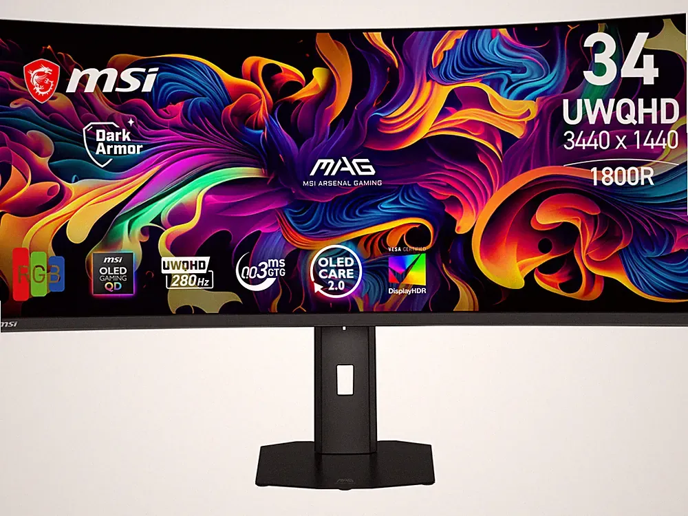 MSI MAG 341CQP QD-OLED X28 34.18" UWQHD 300 nits 0.03ms 280Hz Gaming Monitor