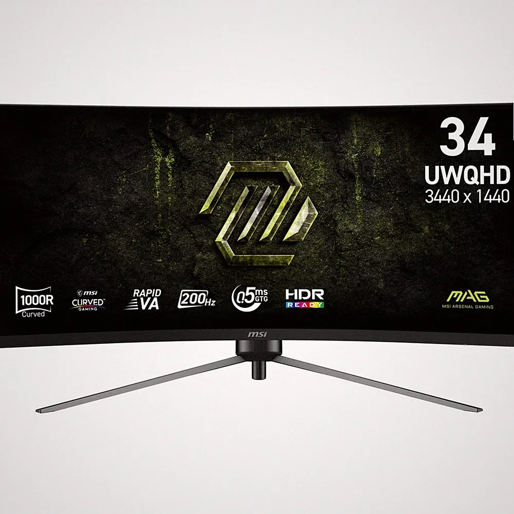 MSI MAG 345CQRF E20 34" UWQHD VA 0.5ms 200Hz HDR Ready Curved Gaming Monitor