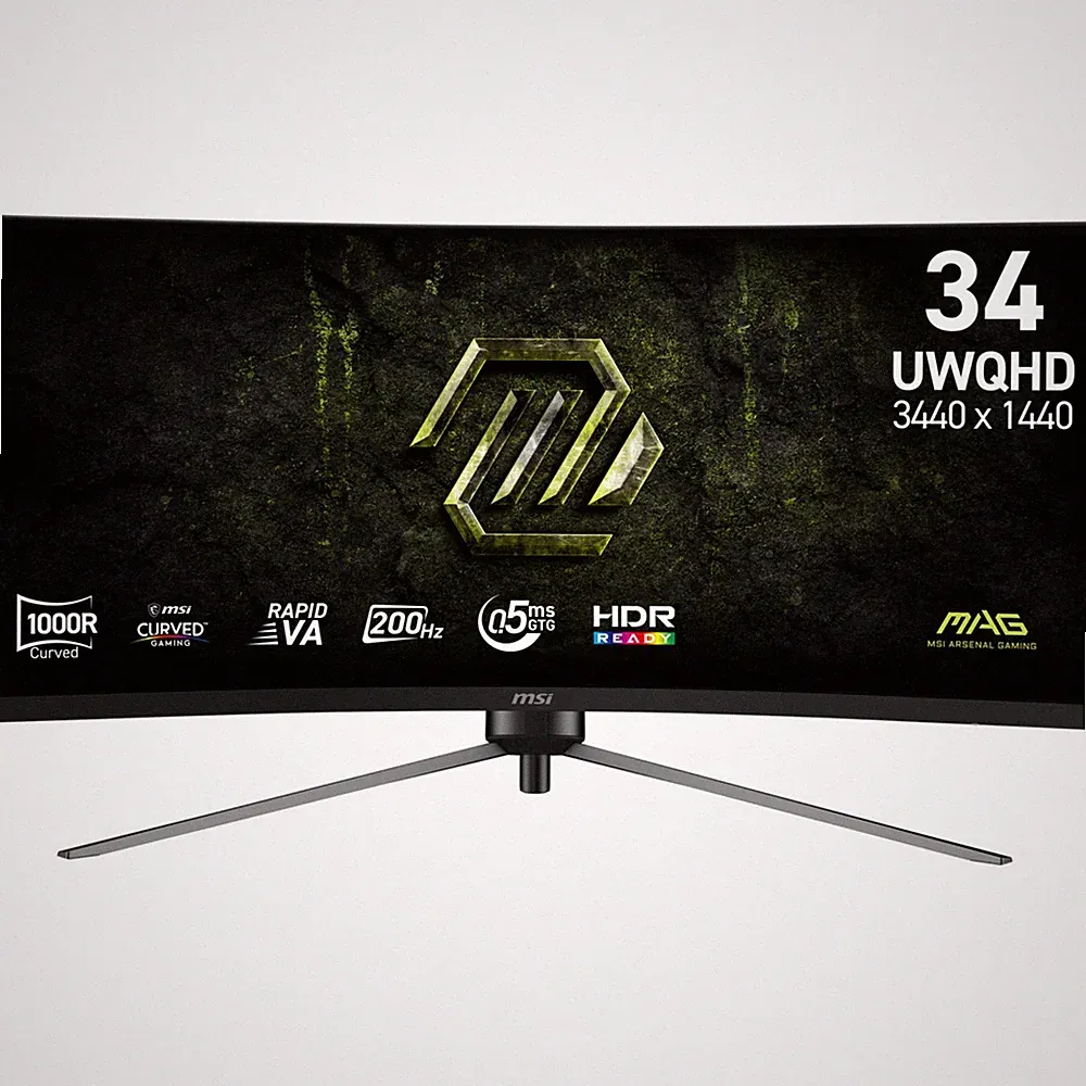 MSI MAG 345CQRF E20 34" UWQHD VA 0.5ms 200Hz HDR Ready Curved Gaming Monitor