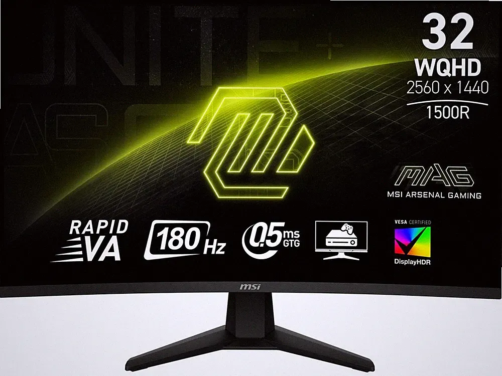 MSI MAG32CQ6F 32" WQHD Curved Gaming Monitor 180Hz
