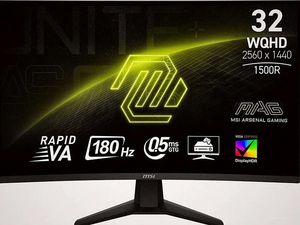 MSI MAG32CQ6F 32" WQHD Curved Gaming Monitor 180Hz