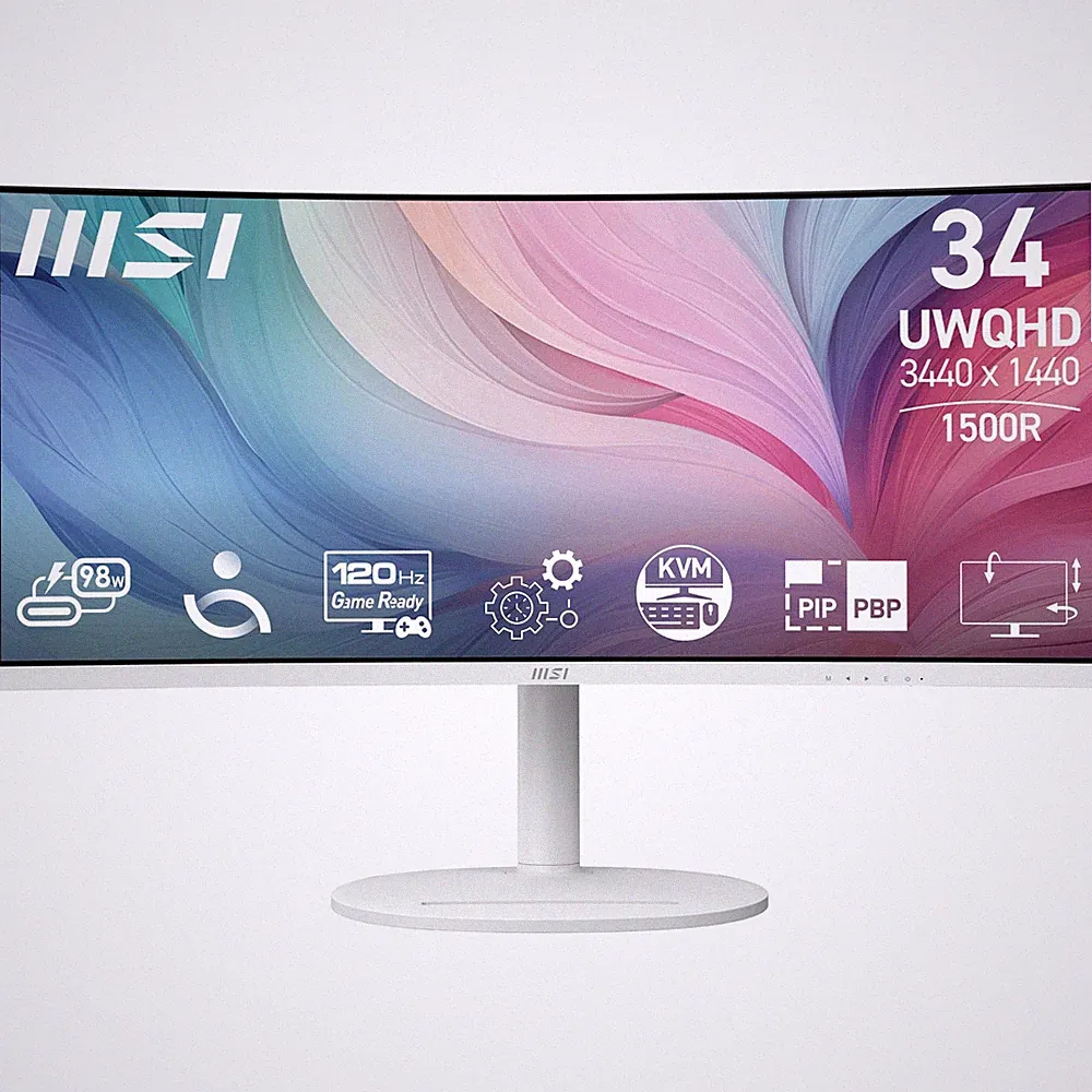 Msi Modern MD342CQPW 34in Ultrawide 3440x1440 120Hz Monitor