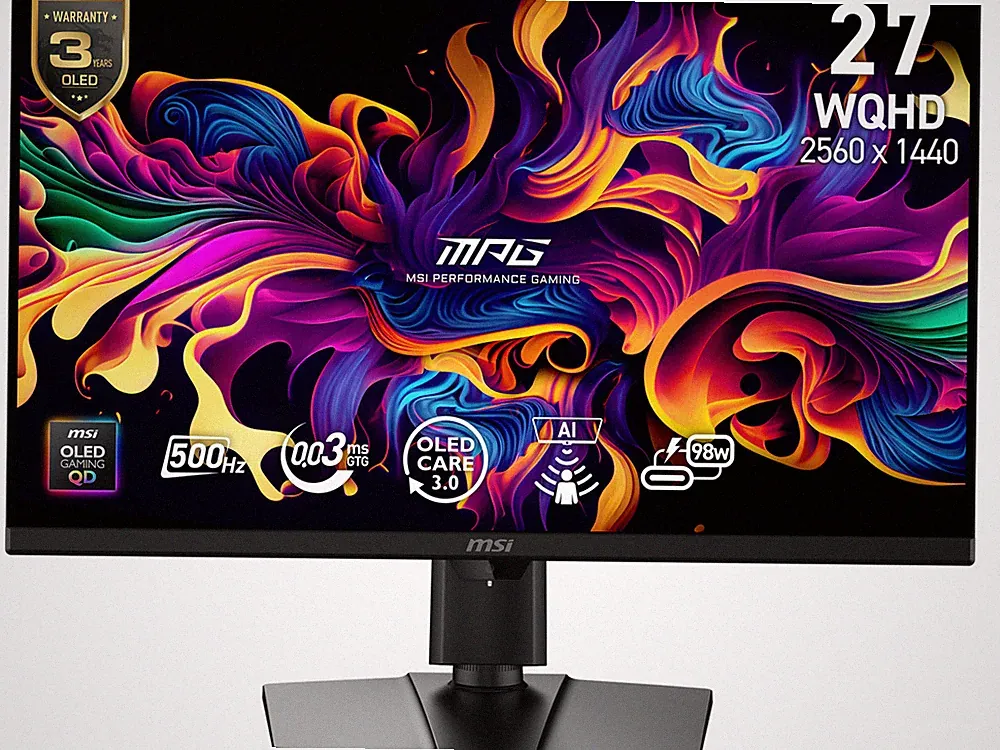 MSI MPG 271QR QD-OLED X50 26.5" 500 Hz QD-OLED WQHD Gaming Monitor FreeSync (AMD