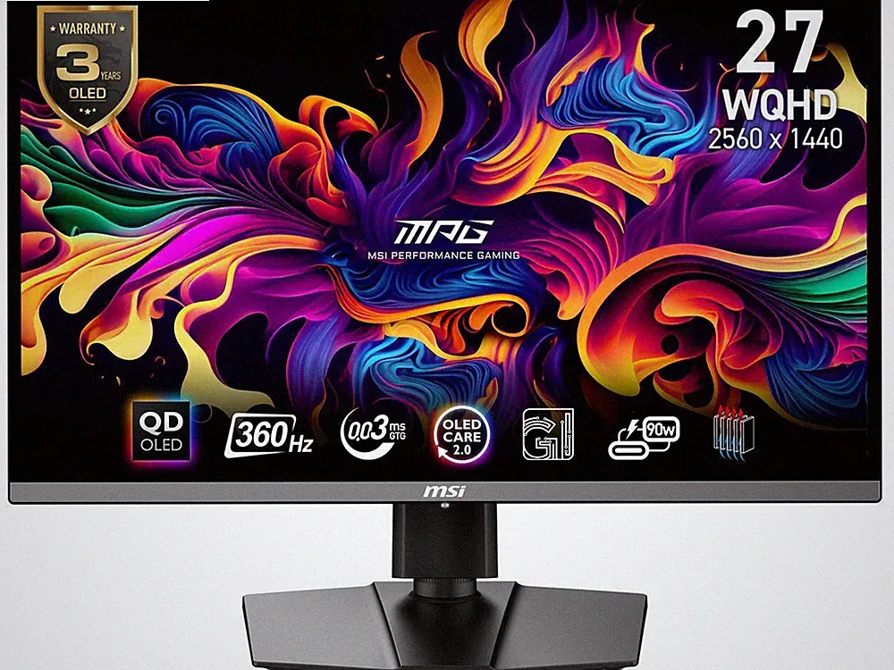 MSI MPG 271QRX QD-OLED 27" 16:9, QD-OLED Gaming Monitor, 360Hz 0.03ms, 2560 x 14