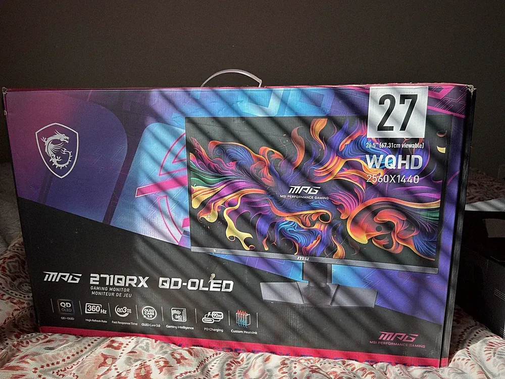 MSI MPG 271QRX QD-OLED 27-inch 1440p 360Hz Monitor - Unused Open Box