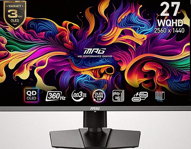 Msi MPG 271QRX QD-OLED, 27 OLED Gaming Monitor, 2560 X 1440 (QHD), 0.03Ms Respon