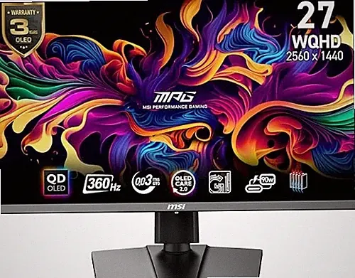 MSI MPG 271QRX QD-OLED 27" OLED Gaming Monitor HDR 400 True - Scratch & Dent