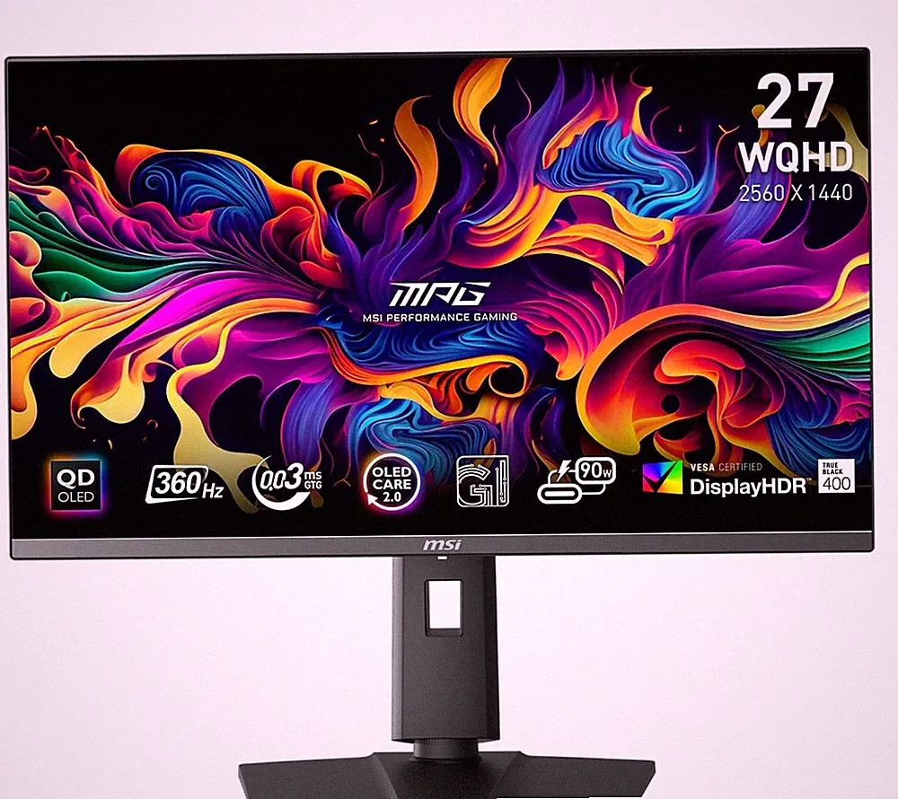 MSI MPG 271QRX QD-OLED 27" WQHD Gaming Monitor, 360Hz/0.03ms HDR 400