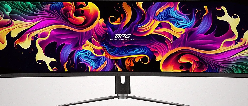 MSI MPG 491CQP QD-OLED 49" DQHD Curved Gaming Monitor, 144Hz/0.03ms HDR 400