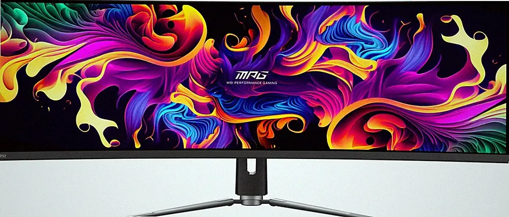 MSI MPG 491CQP QD-OLED 49" DQHD Curved Gaming Monitor, 144Hz/0.03ms HDR 400