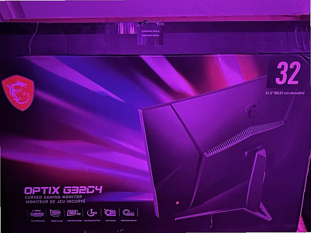 MSI Optix G32C4W 32" FHD Curved Gaming Monitor 165Hz, 1ms