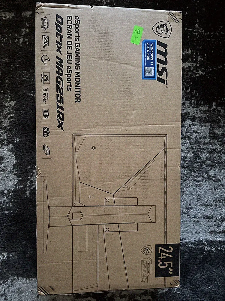 MSI Optix Mag251rx 24.5" Widescreen IPS LCD Gaming Monitor 240Hz 1ms