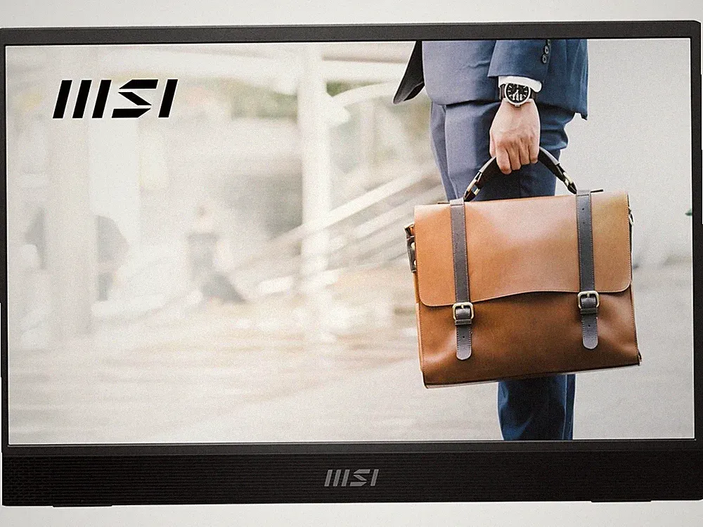 MSI Pro MP161 E2U Portable Monitor, 15.6" FHD IPS 1080p, USB Type-C, Mini-HDMI