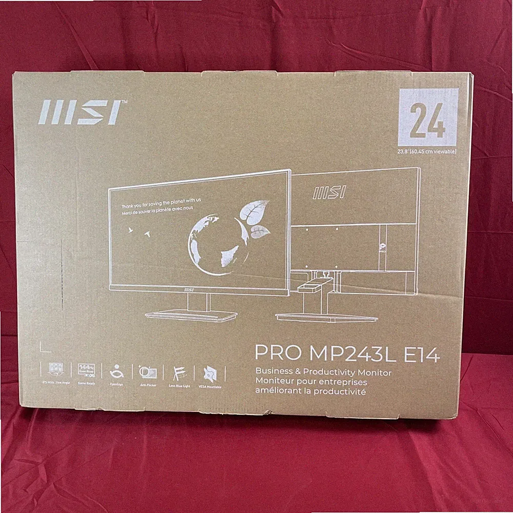 MSI (PRO MP243L E14) 24in IPS 1920x1080 (FHD) Gaming Office Monitor 144Hz - New!