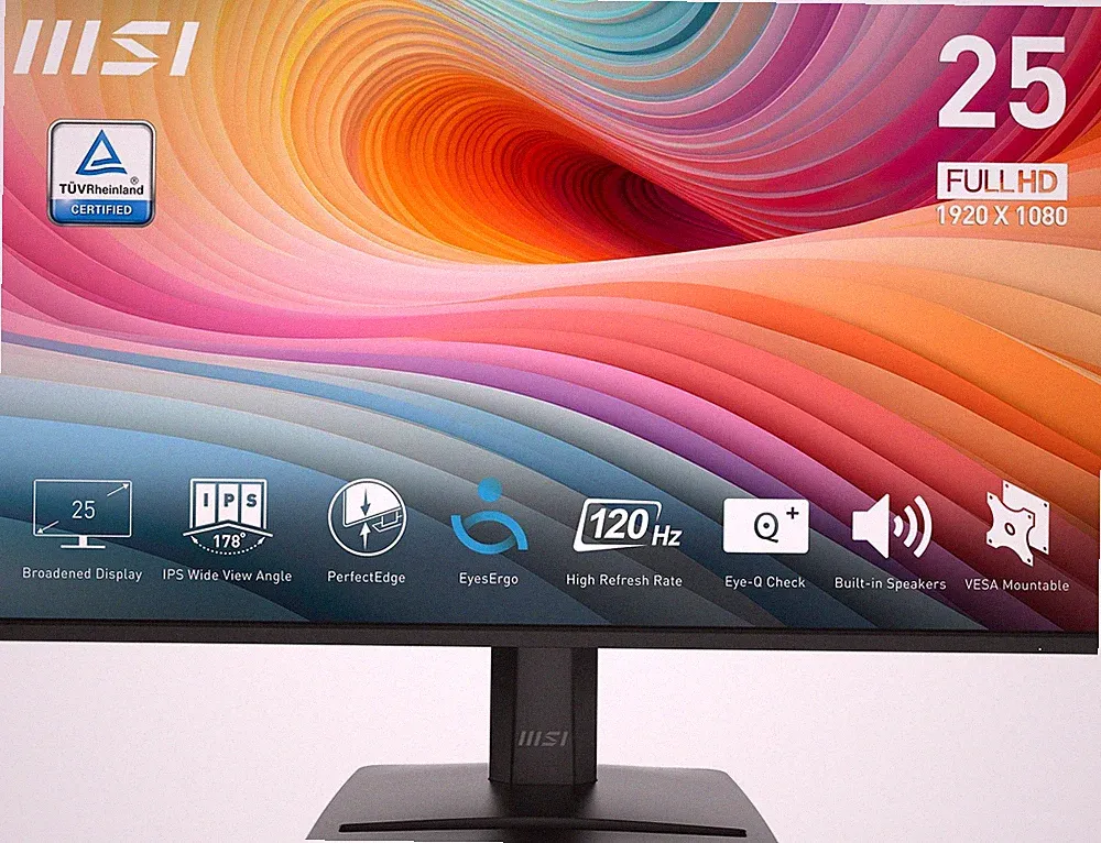 MSI PRO MP251 E2 25" FHD Business Flat IPS Monitor 120Hz/1ms Built-in Speaker