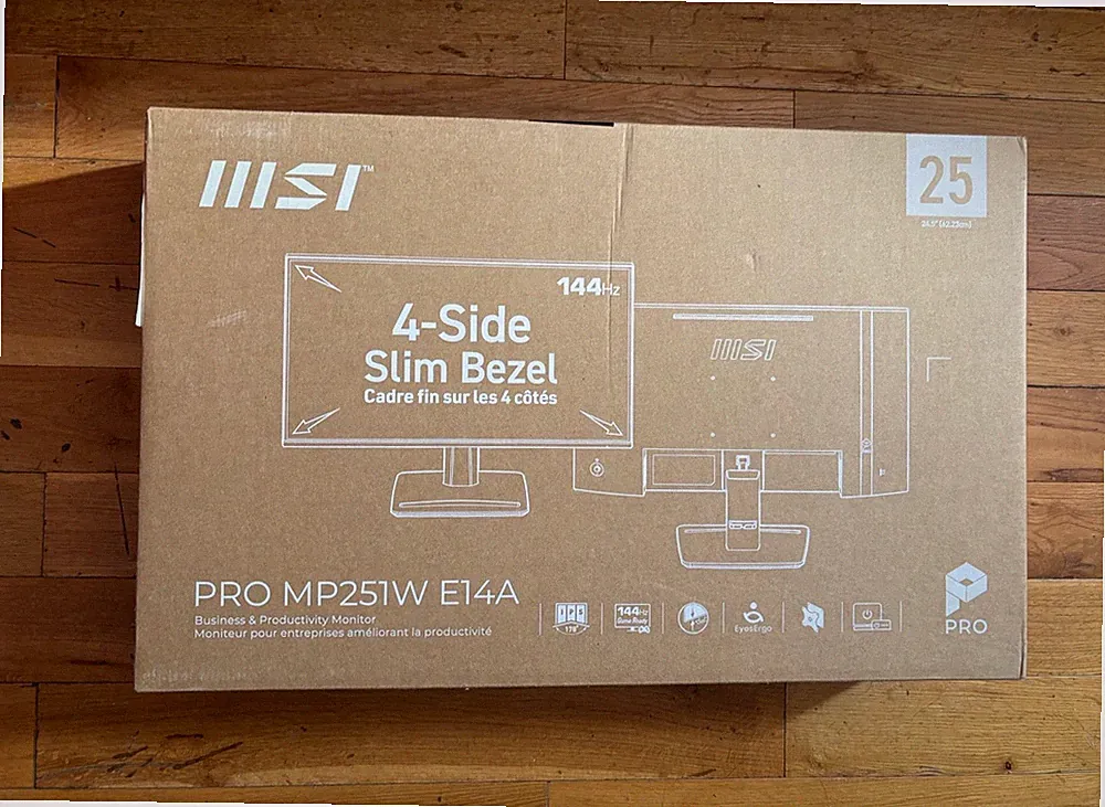 MSI PRO MP251W E14A 24.5" 144Hz IPS FHD Monitor FreeSync HDR White NEW