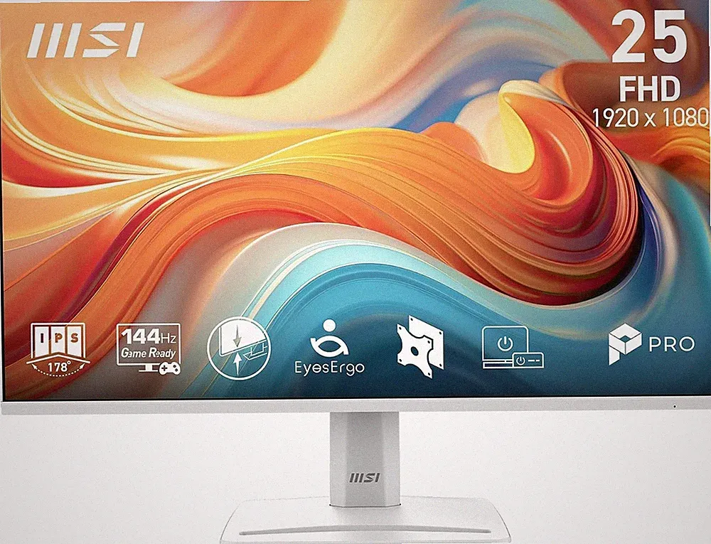 MSI PRO MP251W E14A 24.5-inch IPS 1920 x 1080 (FHD) Computer Monitor, 144Hz