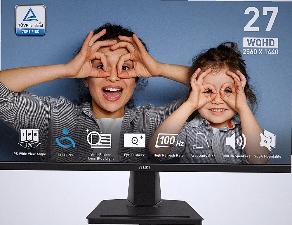 MSI PRO MP275Q 27" WQHD Business Flat IPS Monitor 100Hz/1ms Built-in Speaker