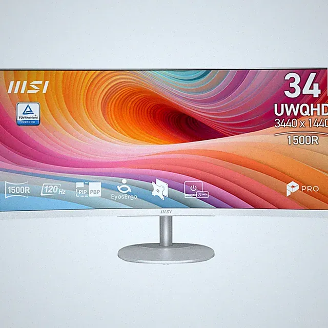 MSI PRO MP341CQW E12 34" UltraWide QHD 2K Curved Monitor Adaptive Sync HDR Ready