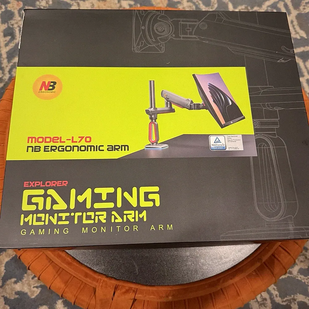 NB Extra Height Gaming Monitor Arm, 32-60", RGB, Heavy Duty, Adjustable Angle