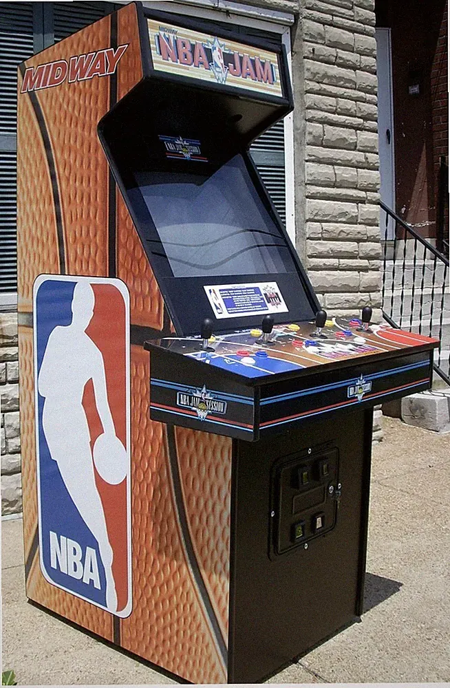 NBA Jam Full Size Coin Op Arcade Video Game- All New Parts, New 32" LCD Monitor
