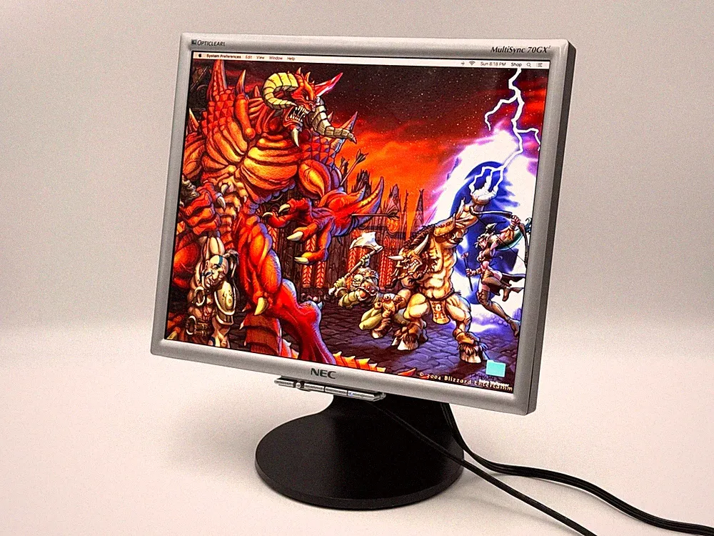 NEC MultiSync 17" LCD Computer Monitor OptiClear 70GX2 VGA Retro Gaming Tested