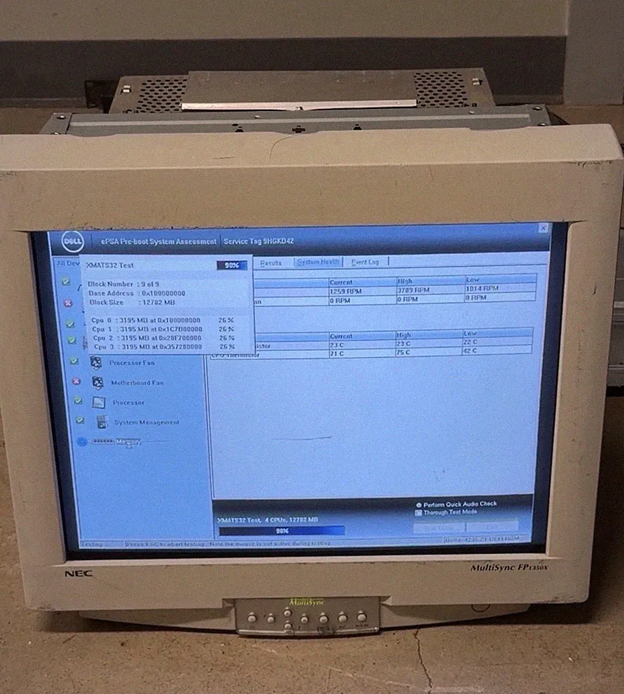 NEC MultiSync FP1350X 22" CRT Monitor Working Rare Retro Gaming PC Project