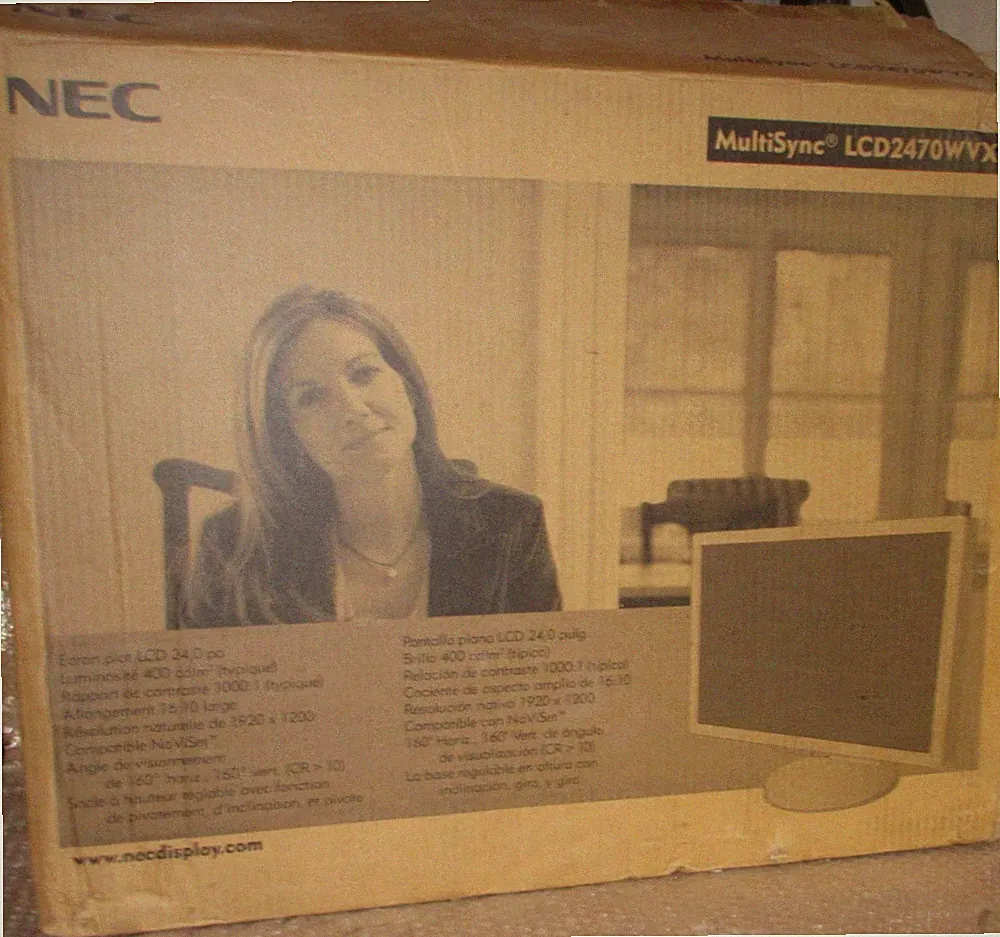 NEC MultiSync LCD2470WVX 24" Monitor WITH POWER CORD.