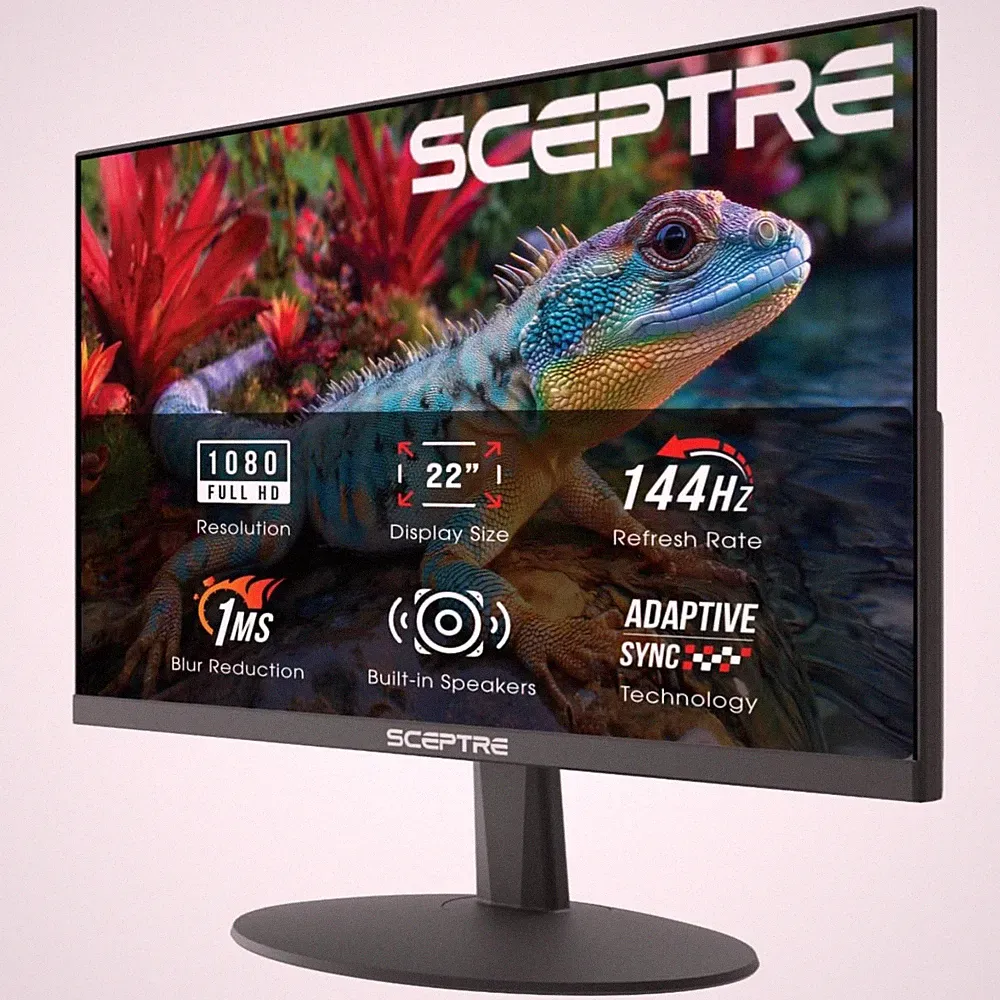 New 22" 1080p Gaming Monitor 144Hz HDMI DisplayPort Speakers