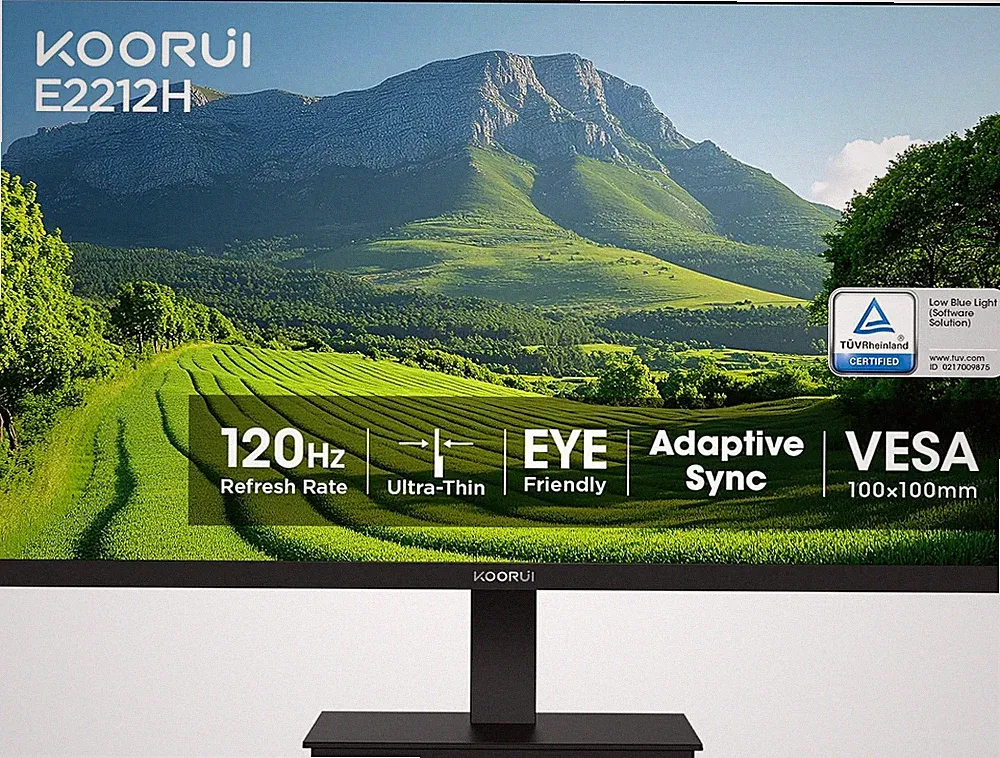 New 22 Inch Computer Monitor FHD 1080P 120Hz PC Gaming Screen VA Panel Ultra-Sli
